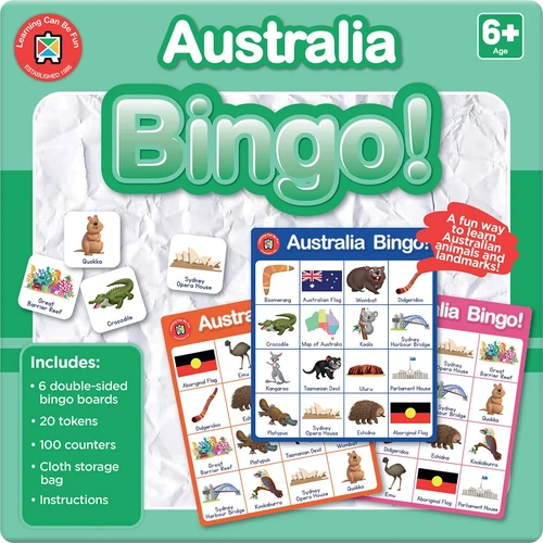 Learning Can Be Fun - Australia Bingo
