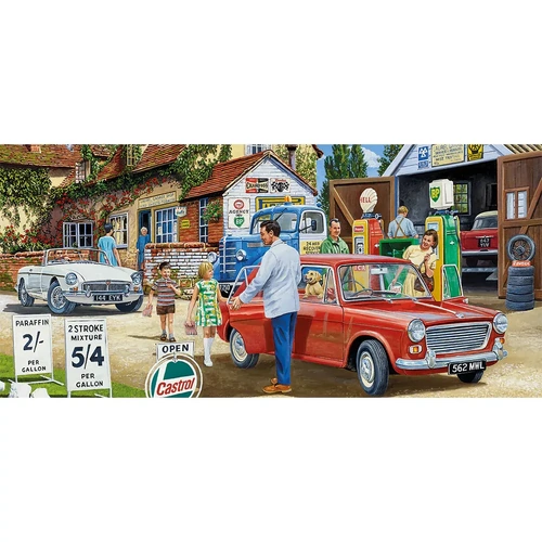 Gibsons - Filling Up For The Trip Panorama Puzzle 636pc