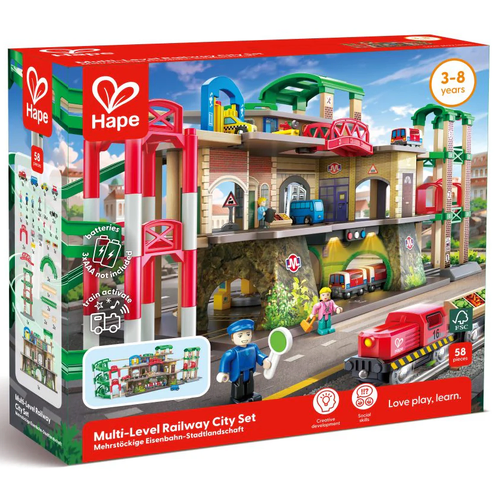 Hape - Multi-Level Railway City Set