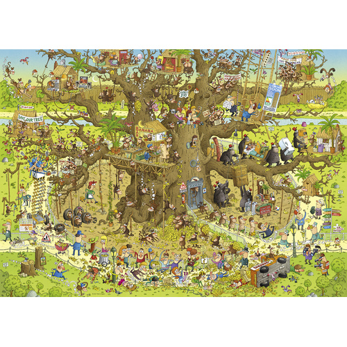 Heye - Funky Zoo Monkey Habitat Puzzle 1000pc