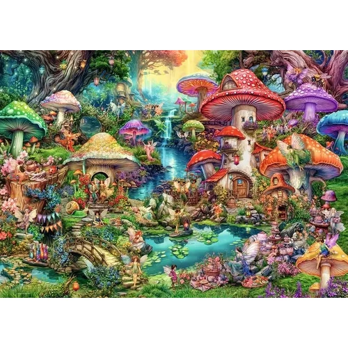 Holdson - Wispwing Willows Merry Mushroom Village Picnic Puzzle 1000pc