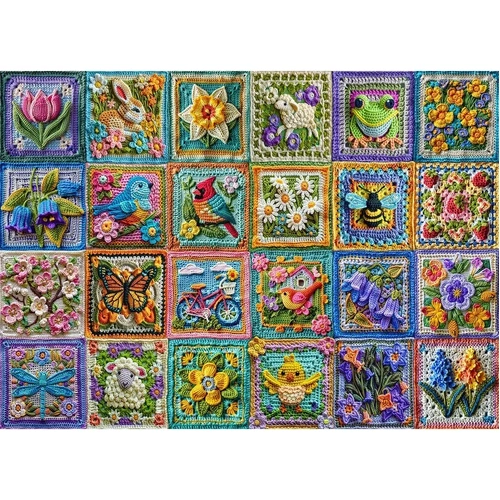 Holdson - Treats N Treasures Springtime Crochet Puzzle 1000pc