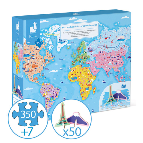 Janod - Educational Puzzle World 350pc