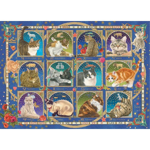 Jumbo - Cat Horoscope Puzzle 1000pc