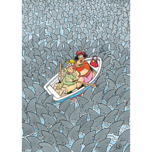 Jumbo - Jan Van Haasteren Expert 1 - Shark Mania Puzzle 500pc