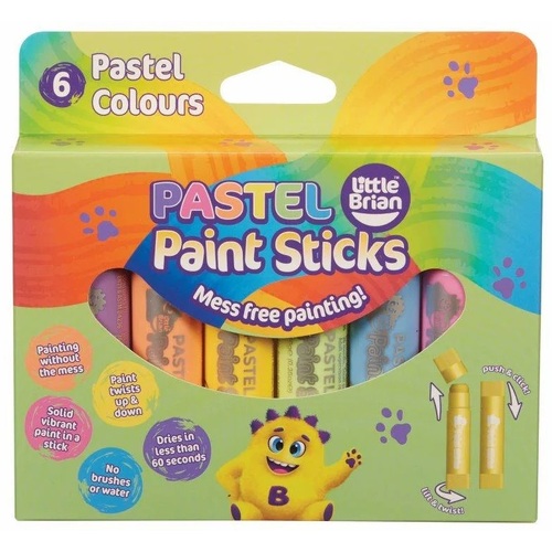 Little Brian - Paint Sticks - Pastel (6 pack)