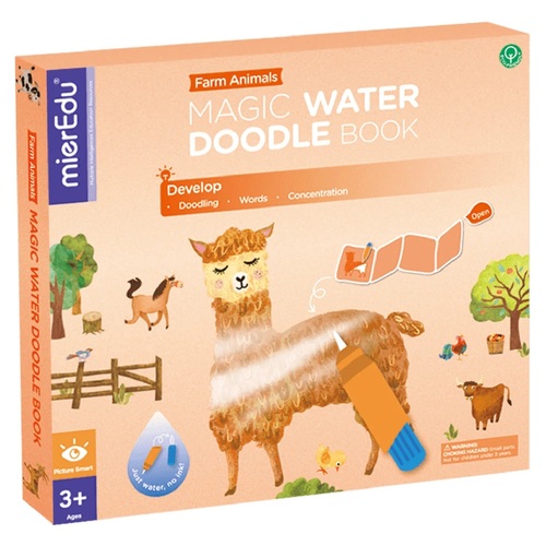 mierEdu - Magic Water Doodle Book - Farm Animals
