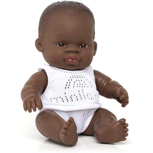 Miniland - Baby Doll African Boy 21cm