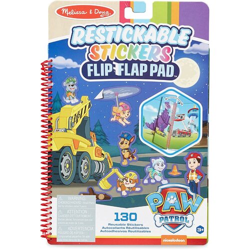 Melissa & Doug - Paw Patrol - Restickable Stickers Flip-Flap Pad - Ultimate Rescue