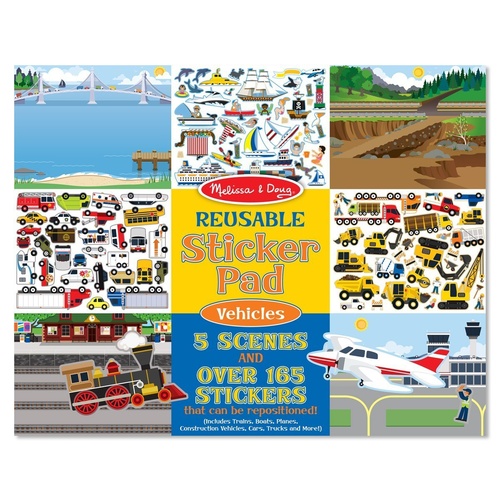 Melissa & Doug – Reusable Sticker Pad Vehicles