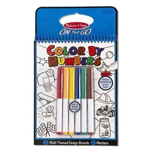 Melissa & Doug - On The Go - Colour by Numbers Book - Blue
