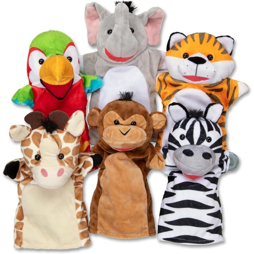 Melissa & Doug - Safari Buddies Puppet Set (6 Pc)