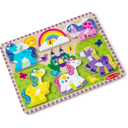 Melissa & Doug - Unicorn Chunky Puzzle 6pc