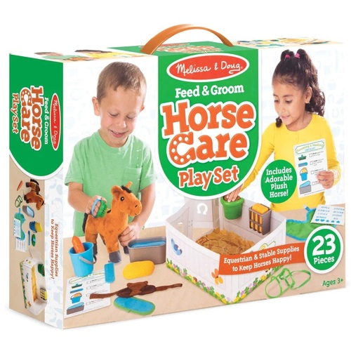 Melissa & Doug - Feed & Groom Horse Care Play Set