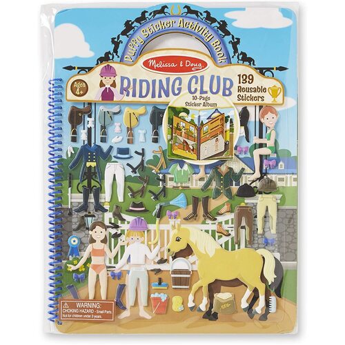 Melissa & Doug - Reusable Puffy Sticker Activity Book - Riding Club