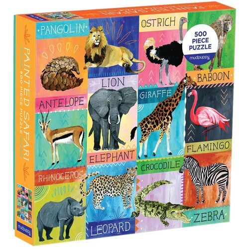 Mudpuppy - Painted Safari Family Puzzle 500pc