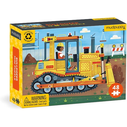 Mudpuppy - Bulldozer Mini Puzzle 48pc