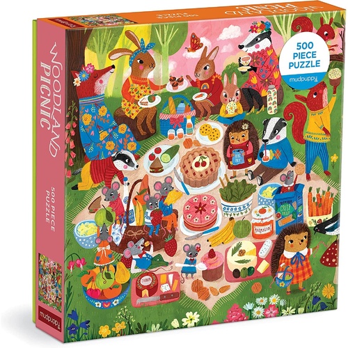 Mudpuppy - Woodland Picnic Family Puzzle 500pc