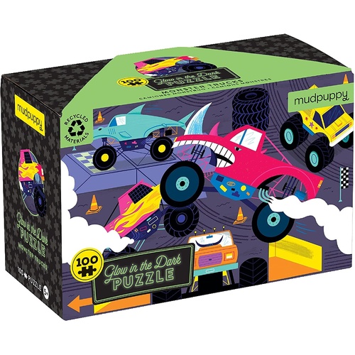 Mudpuppy - Monster Trucks Glow-in-the-Dark Puzzle 100pc