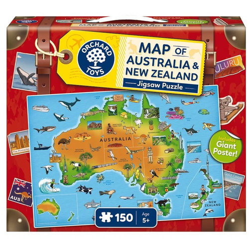 Orchard Toys - Map of Australia & New Zealand Puzzle 150pc