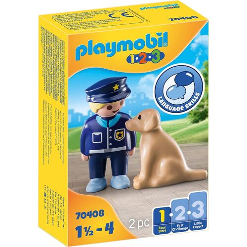 Playmobil - 1.2.3 Police Officer with Dog