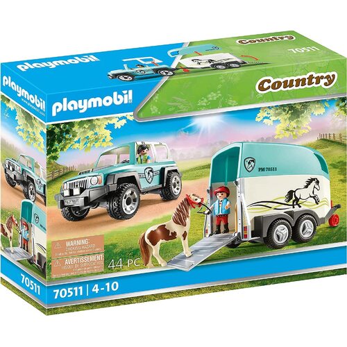 Playmobil - Car with Pony Trailer 70511