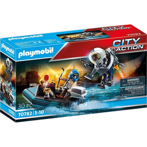 Playmobil - Police Jetpack with Boat 70782