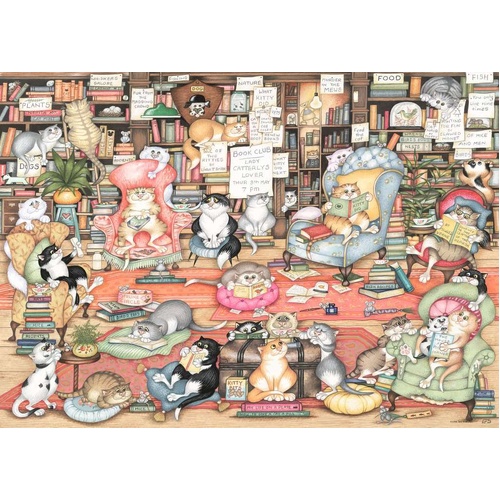Ravensburger - Crazy Cats Bingleys Bookclub Puzzle 1000pc