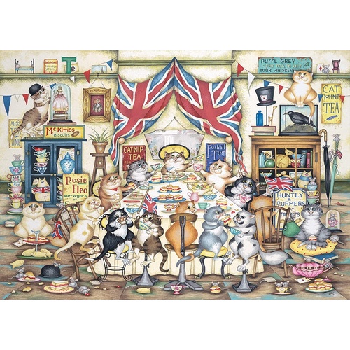 Ravensburger - Crazy Cats Afternoon Tea at Tiddles Puzzle 1000pc