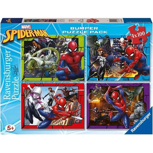Ravensburger - Spider-Man Bumper Puzzle Pack 4x100pc