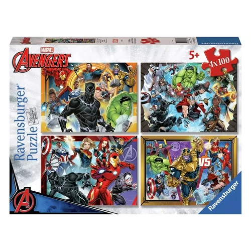 Ravensburger - Marvel Avengers Bumper Puzzle Pack 4x100pc