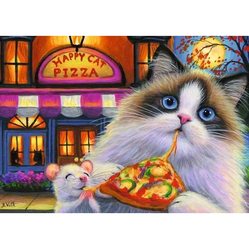 Ravensburger - Happy Cat Pizza Puzzle 35pc