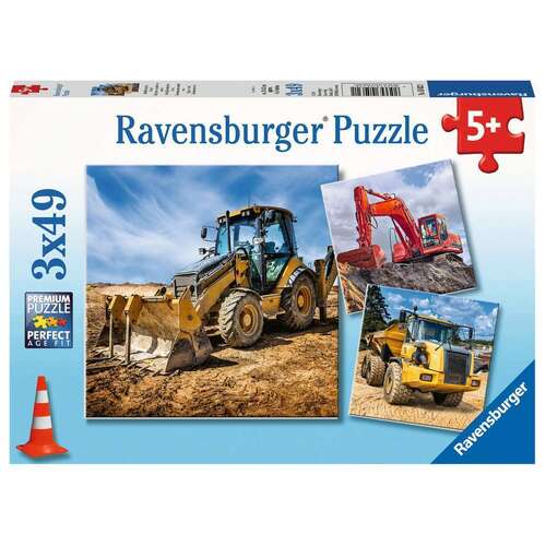 Ravensburger - Diggers at Work! Puzzle 3x49pc