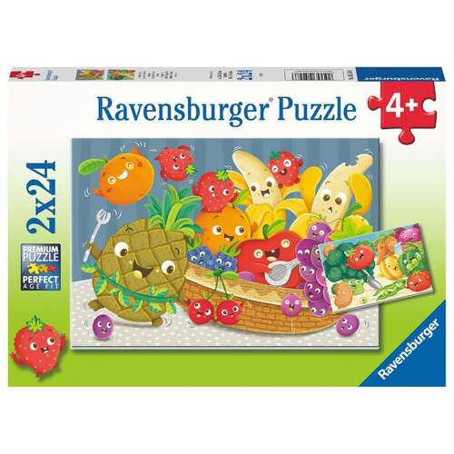 Ravensburger - Fruit & Veggie Fun Puzzle 2x24pc