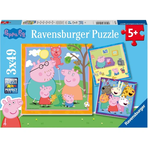 Ravensburger - Peppa's Family & Friends Puzzle 3x49pc
