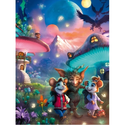 Ravensburger - Enchanting Mushroom Town Puzzle 100pc