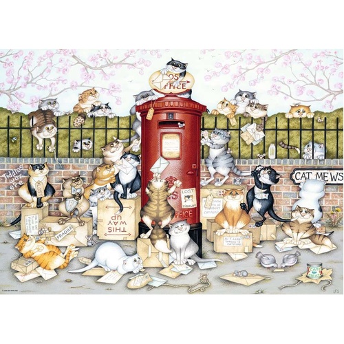 Ravensburger - Crazy Cats Lost in the Post Puzzle 1000pc