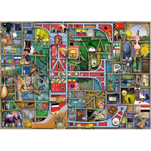 Ravensburger - Colin Thompson Awesome Alphabet E Puzzle 1000pc