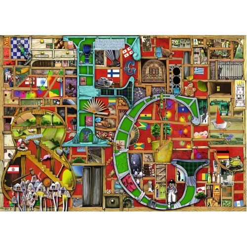 Ravensburger - Colin Thompson Awesome Alphabet F & G Puzzle 1000pc