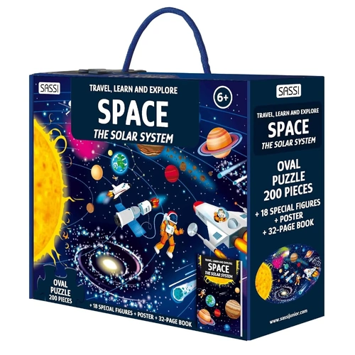 Sassi - Travel, Learn & Explore - Space Puzzle + Book