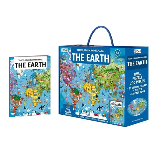 Sassi - Travel, Learn & Explore - The Earth Puzzle + Book