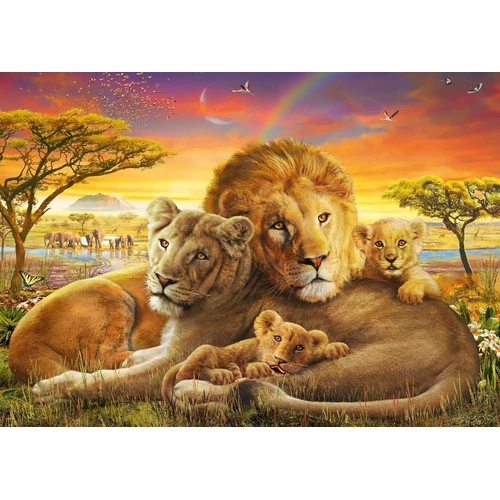 Schmidt - Cuddling Lion Family Puzzle 1000pc