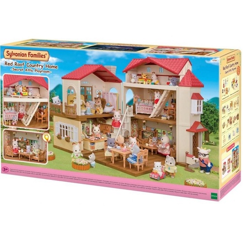 Sylvanian Families - Red Roof Country Home with Secret Attic Playroom