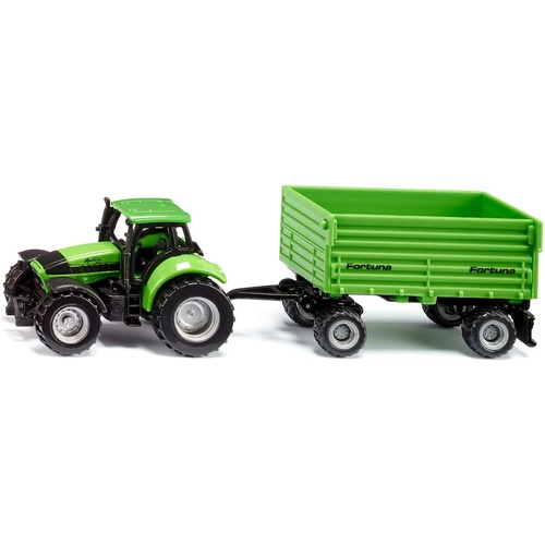 Siku - Deutz-Fahr with Fortuna 4-wheel-trailer