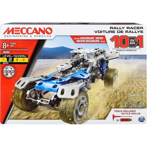Meccano - 10 Model Motorized Rally Racer Kit