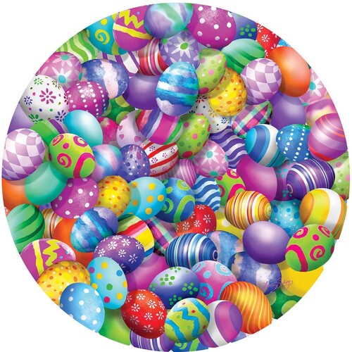 Sunsout - Easter Eggs Round Puzzle 500pc