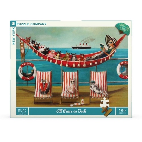 New York Puzzle Company - All Paws on Deck Puzzle 500pc